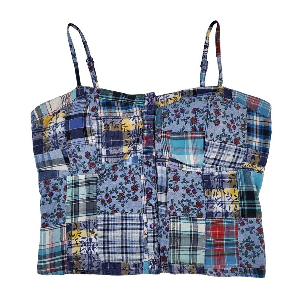 American Rag Patchwork Bustier Cami Top Pearl Sna… - image 6